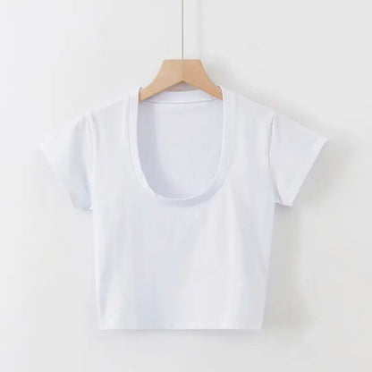 U-Neck High Waist T Shirt