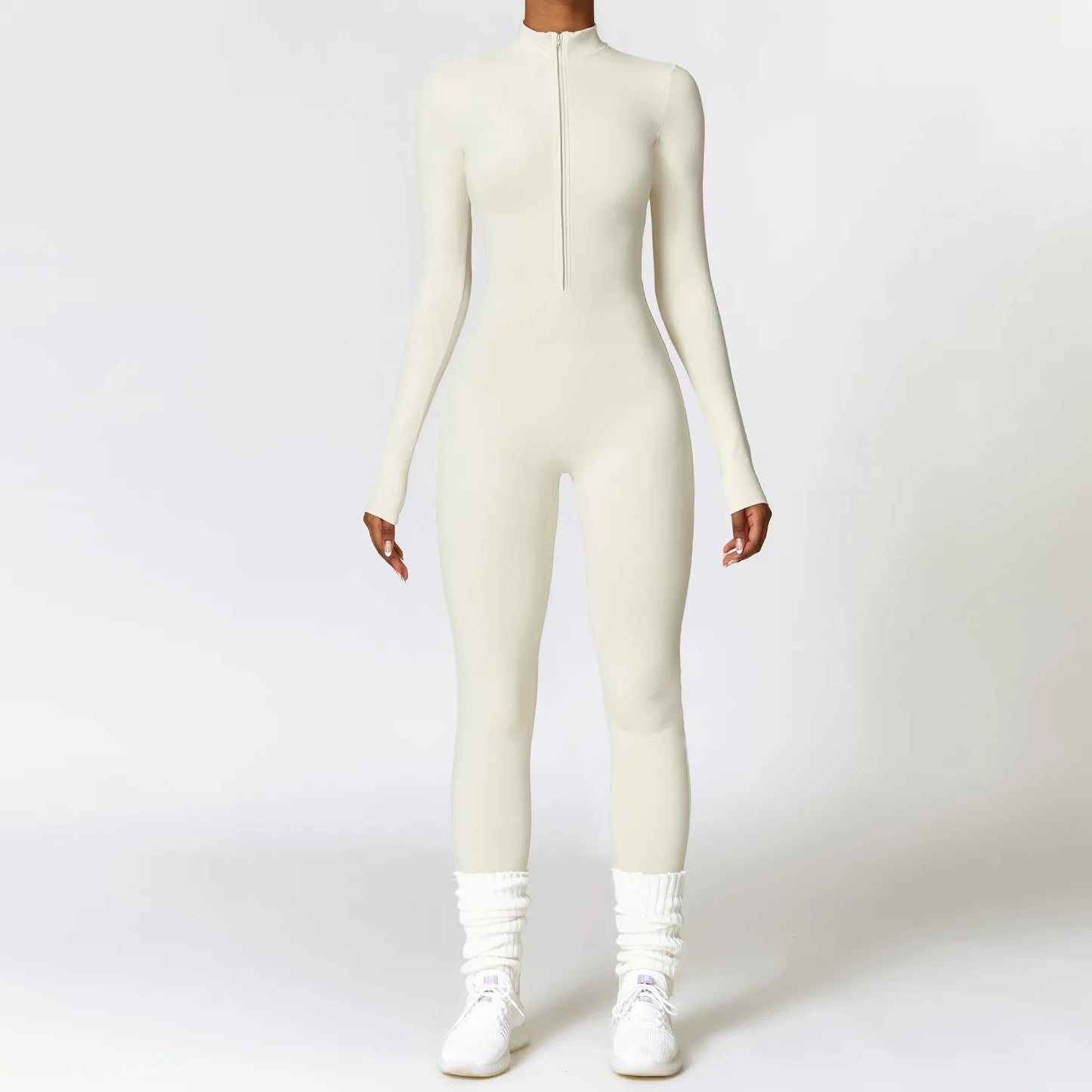 Zipper Yoga Rompers Jumpsuit