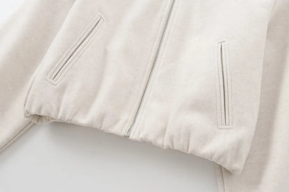 Soft Cropped Bomber Jackets