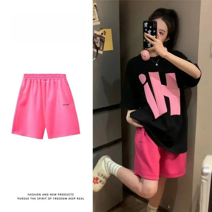 Lazy Summer Loose Fit T-shirt 2pc