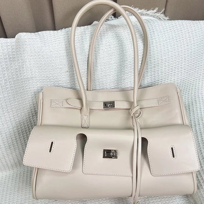 Square Buckle Design Luxury Handbag