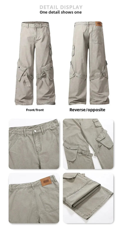 American Retro Casual Wide Leg  Pants