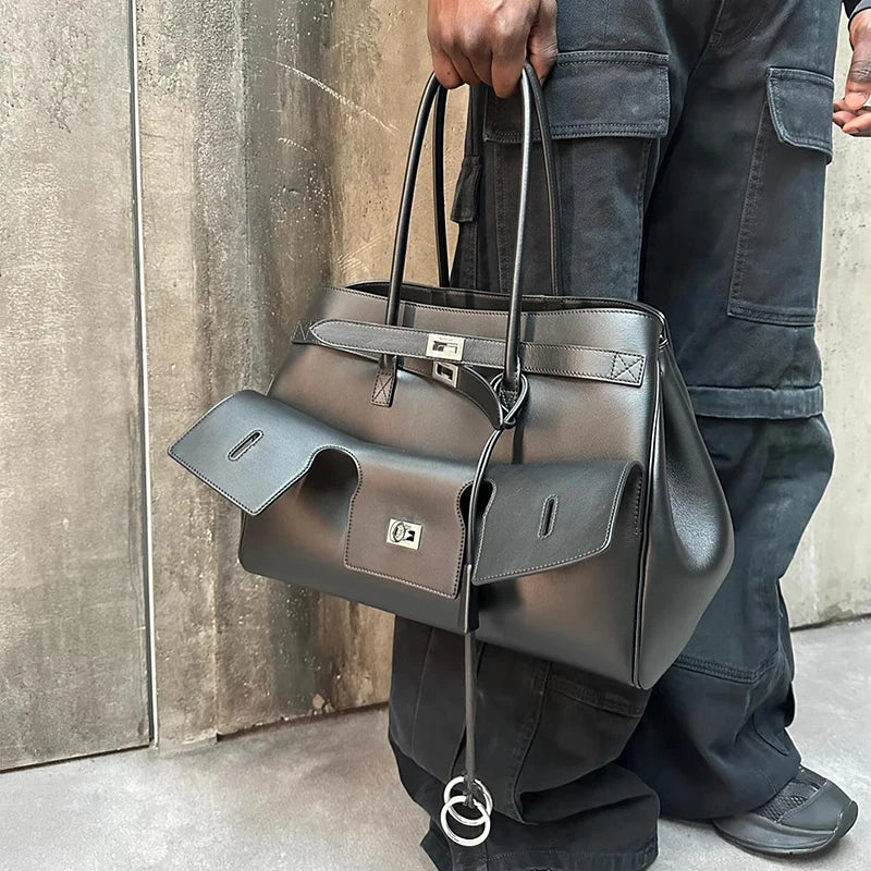 Square Buckle Design Luxury Handbag