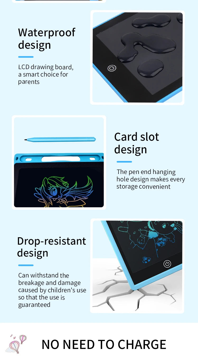 LCD Writing Tablet for Kids,Reusable Magic Drawing Board with Stylus
