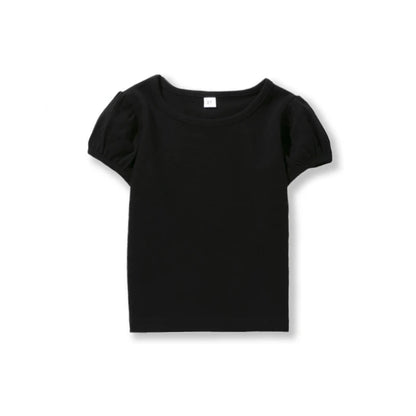 Girls' 100% Cotton Short Sleeve Summer Puff Tee T shirts for School & Play