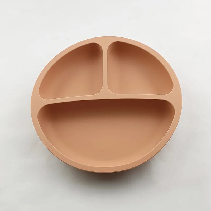 Suction Cartoon Children Dishes Feeding Toddler Training Tableware Retro Kids Smile Face Bowl