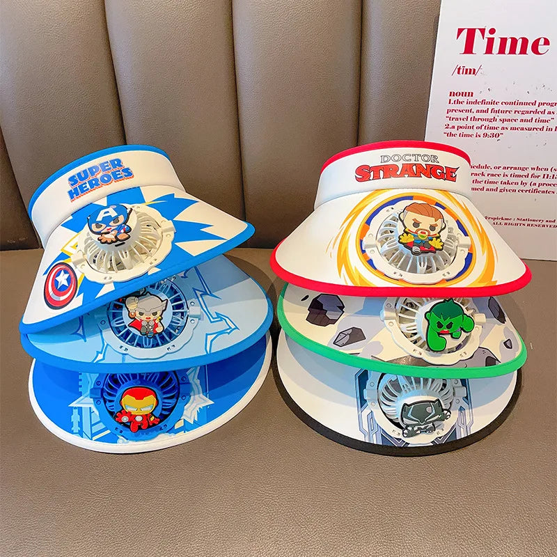 Disney Kids Cooling  USB Chargeable Sun Protection Fan Hat