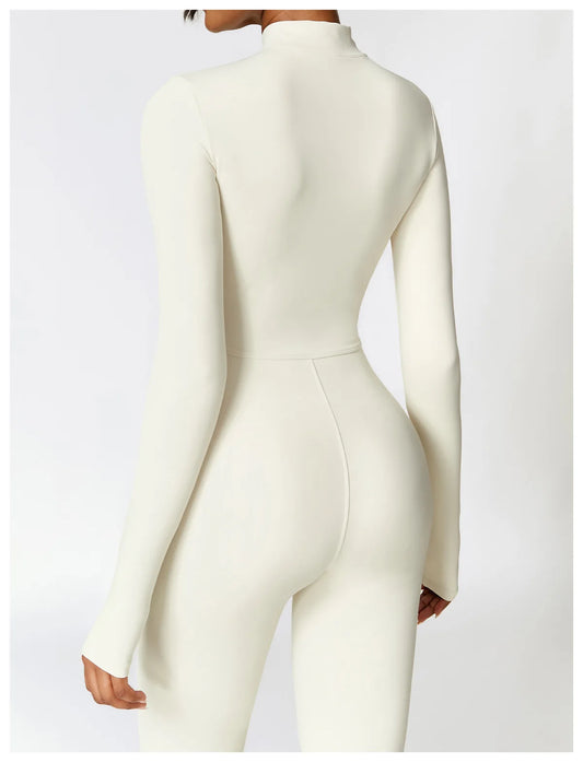 Zipper Yoga Rompers Jumpsuit