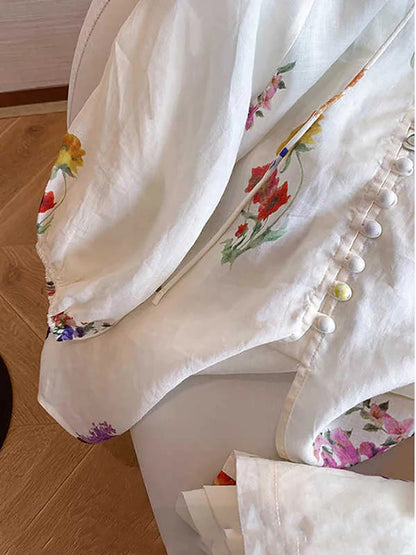 Lace & Light – Lantern Sleeve Summer Outfit