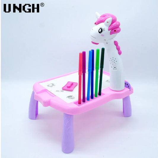 Children led projector drawing table educational board  toys for children