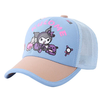 Anime Cartoon Sanrio Kuromi Caps 2-8 Years Kids Mesh Hat