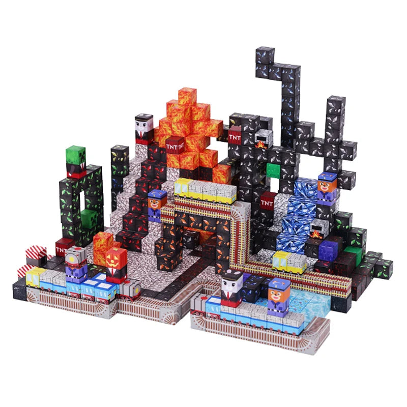 50-300PCS Magnetic Blocks Game Minecraft Magnet World Toys For Boys Girls
