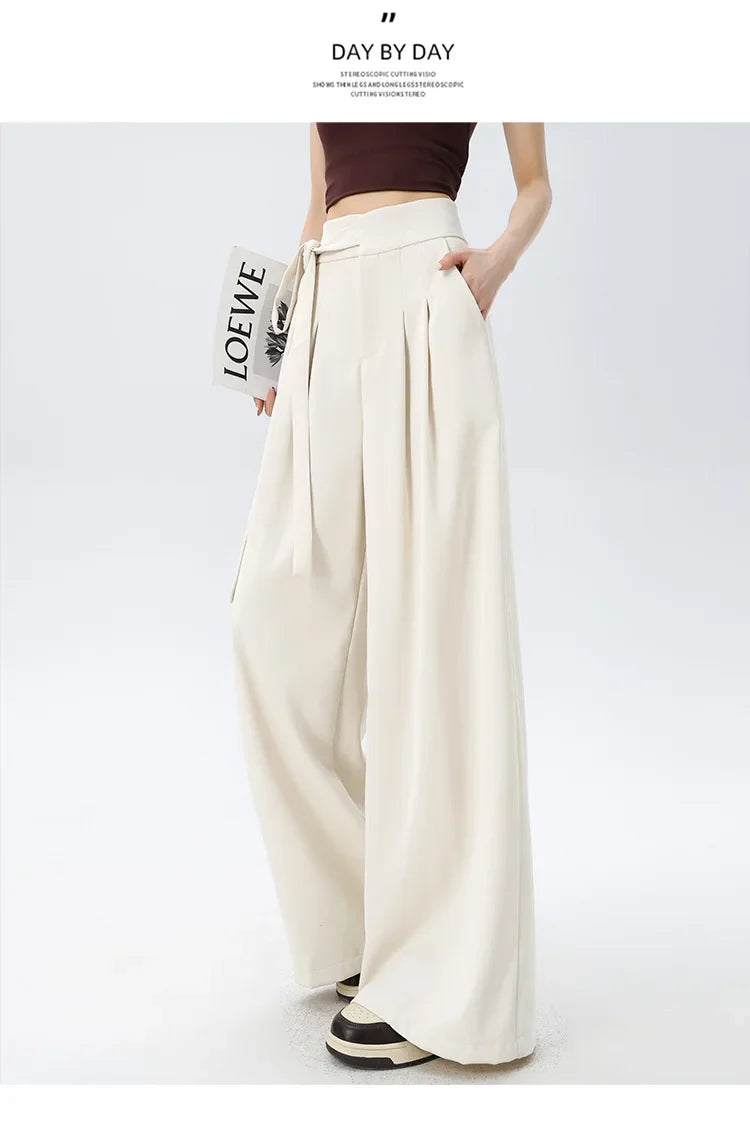 Korean Style Wide Leg Suit Pants