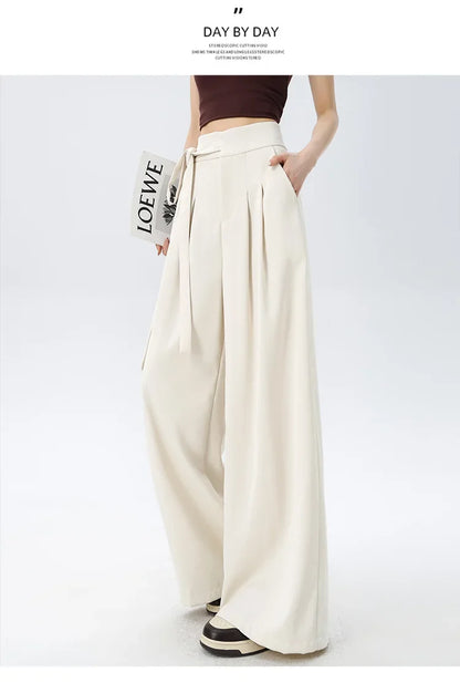 Korean Style Wide Leg Suit Pants