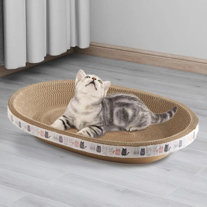 Cat Scratcher Cardboard Round Oval Cat Scratch Pad