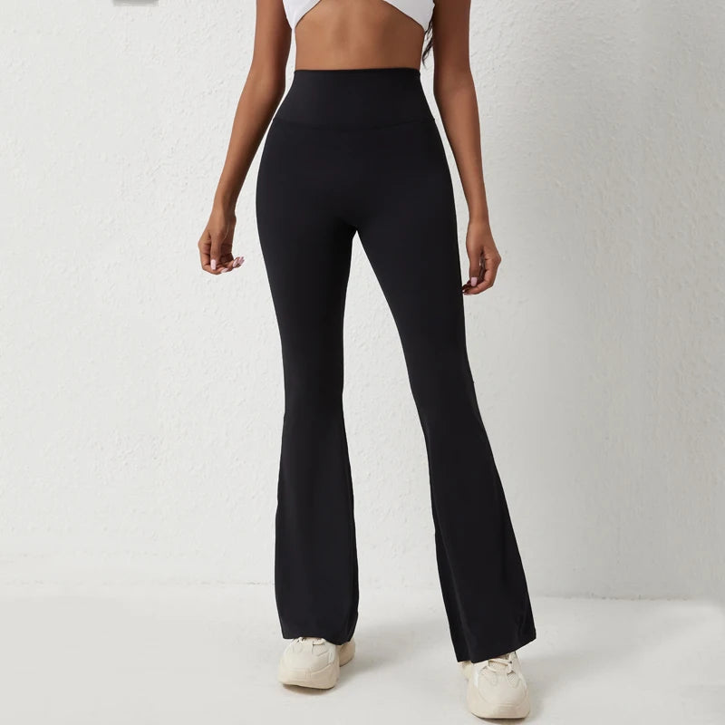 Peach flared  yoga pants