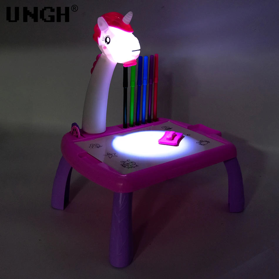 Children led projector drawing table educational board  toys for children