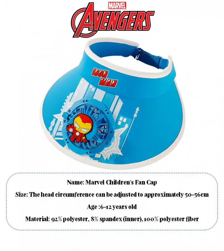 Disney Kids Cooling  USB Chargeable Sun Protection Fan Hat