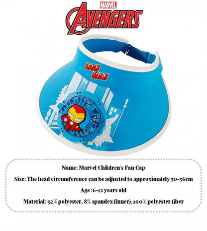 Disney Kids Cooling  USB Chargeable Sun Protection Fan Hat