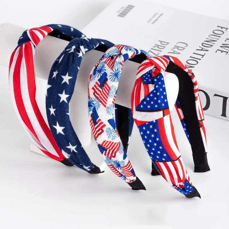USA Fourth of July Flag Print Headband