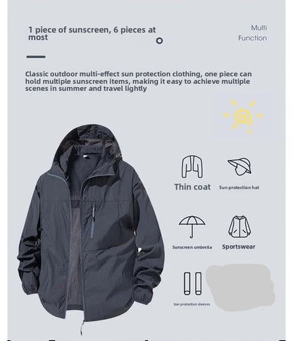 UPF50+  UV Protection Ultra Light Zipper Hoodie