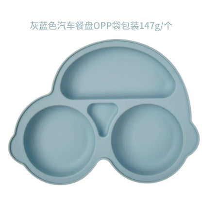 Suction Cartoon Children Dishes Feeding Toddler Training Tableware Retro Kids Smile Face Bowl