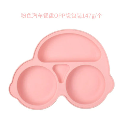 Suction Cartoon Children Dishes Feeding Toddler Training Tableware Retro Kids Smile Face Bowl