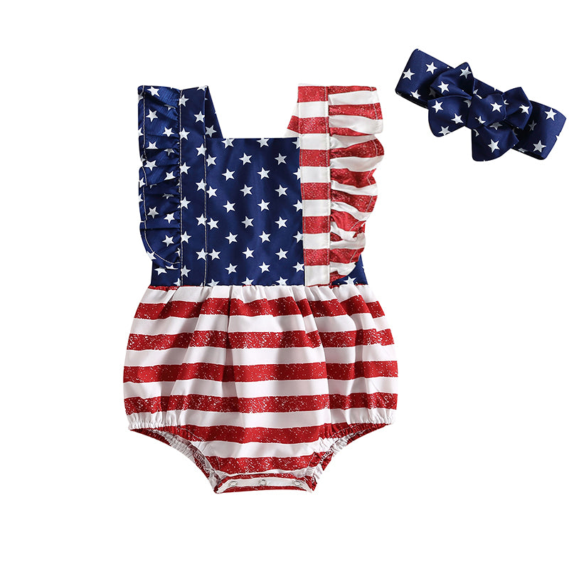 0-18M Infant Baby 4th of July Romper
