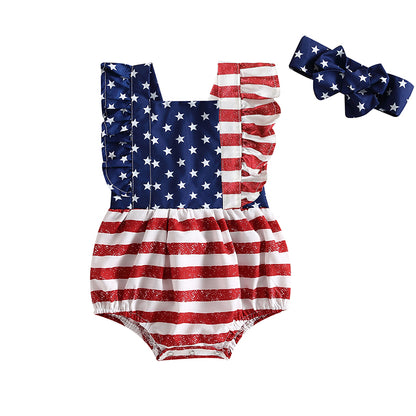 0-18M Infant Baby 4th of July Romper