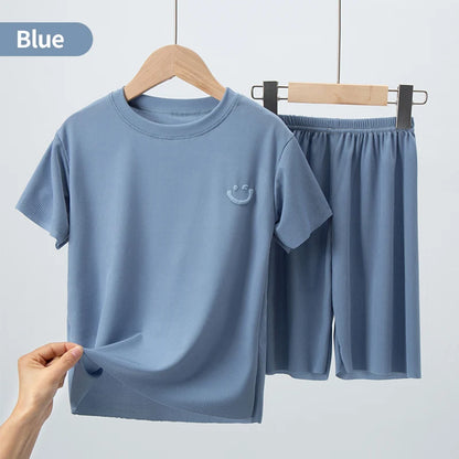 Children's ice silk pajamas