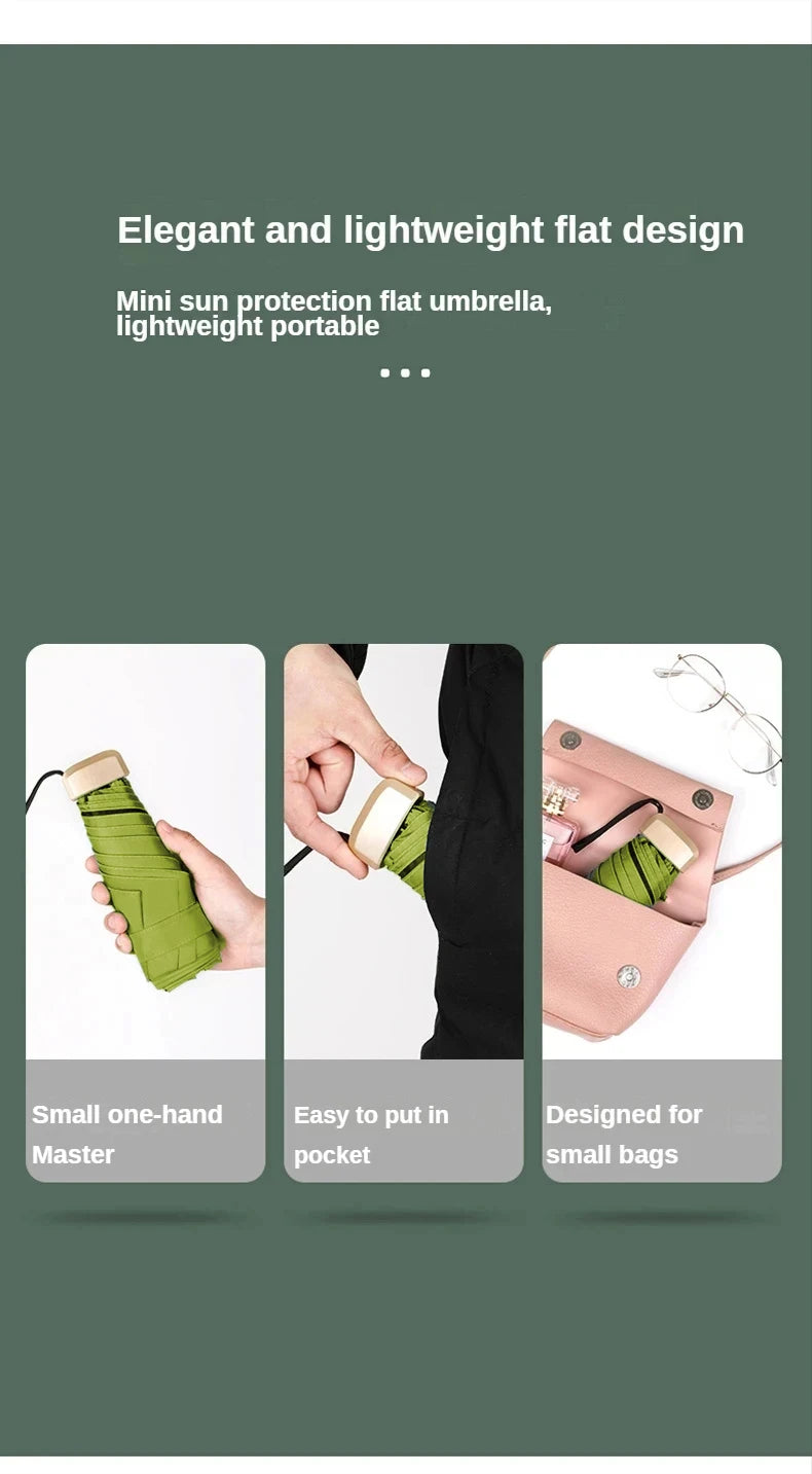 UPF50+ Mini Pocket Umbrella