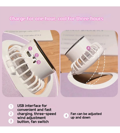 Children's Sun Protection Fan Hat Solar/USB