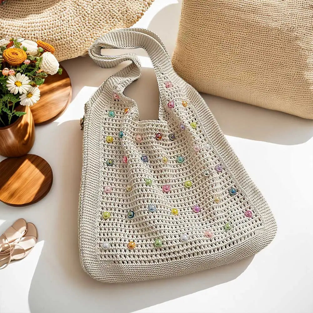 Crochet Knitted Tote Bag