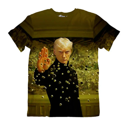 2025 Donald Trump Face Print T-shirt