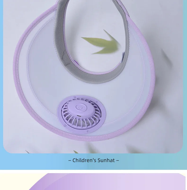 UV Protection Charging Fan Cap