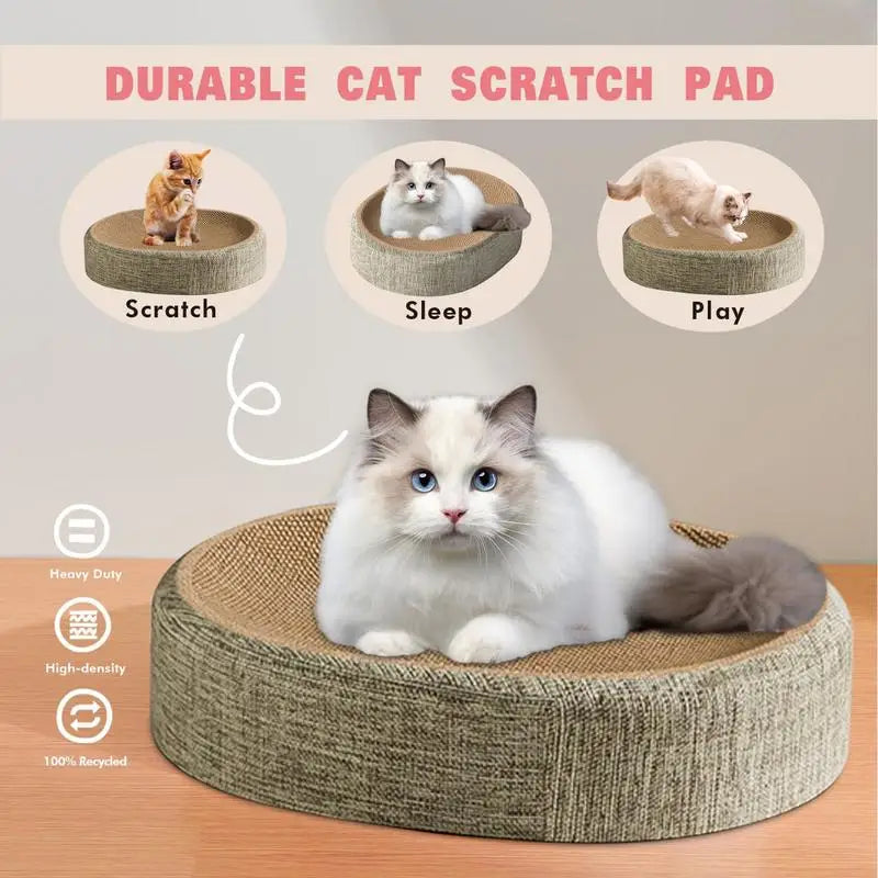 Oval Shaped Sisal  Scratch Pad For Cats