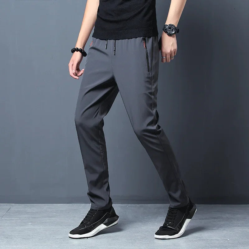 Slim Fit Elastic Waist Jogger Pants