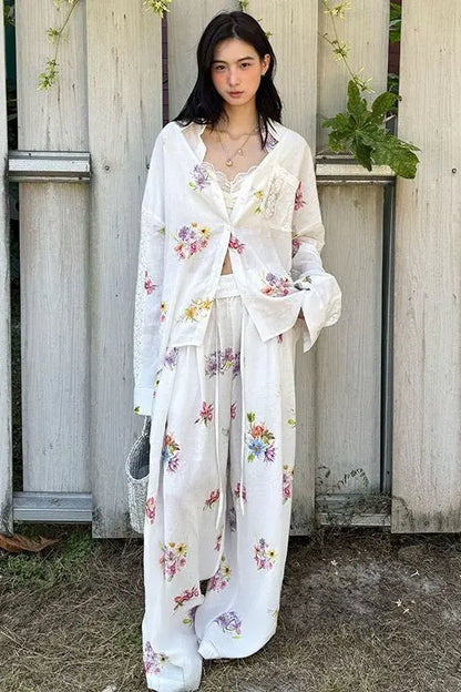 Eco Chic – Loose Floral Sun-Protective Outfit
