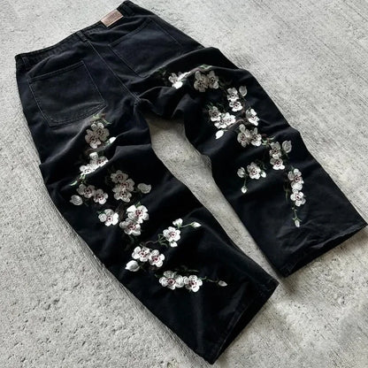 Cherry Blossom unisex Hip Hop  Jeans