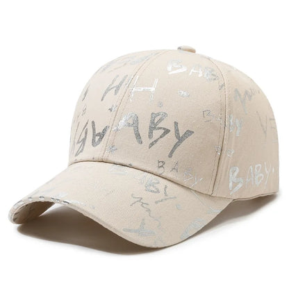 Female Male Sport Butterfly Smiling Face Letter Visors Cap