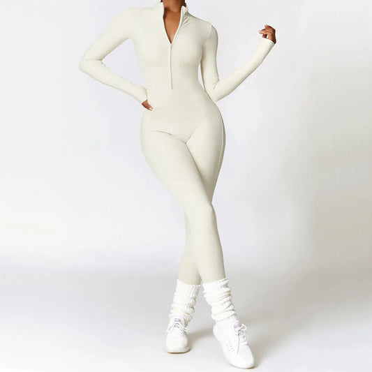 Zipper Yoga Rompers Jumpsuit