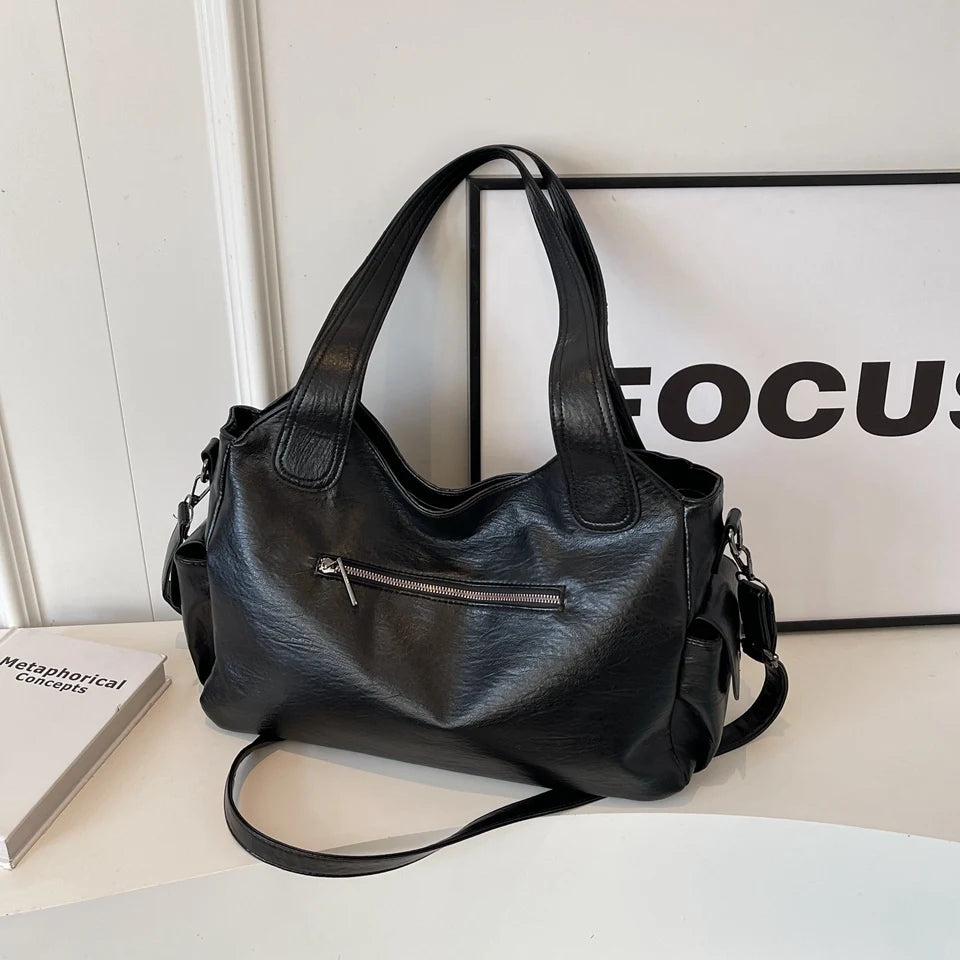 Dual Zipper Handbag