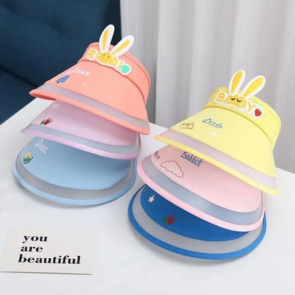 Rabbit Ear Empty Top Fan Hat USB Rechargeable