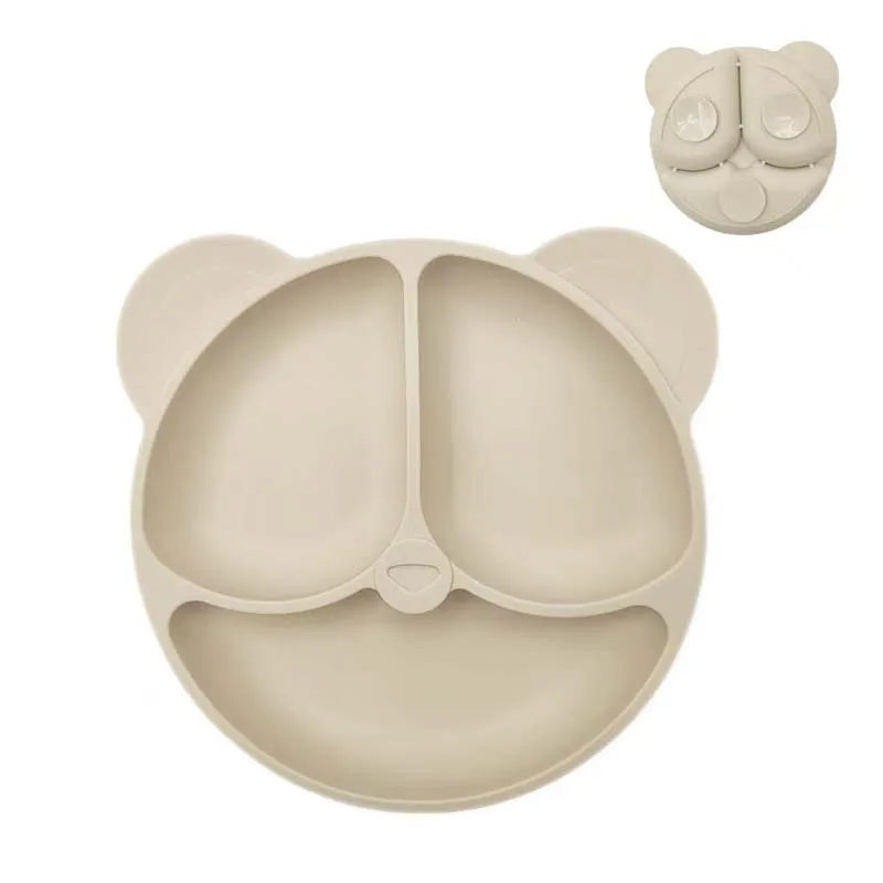 Suction Cartoon Children Dishes Feeding Toddler Training Tableware Retro Kids Smile Face Bowl