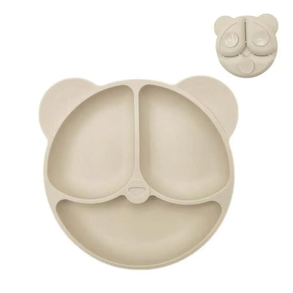 Suction Cartoon Children Dishes Feeding Toddler Training Tableware Retro Kids Smile Face Bowl