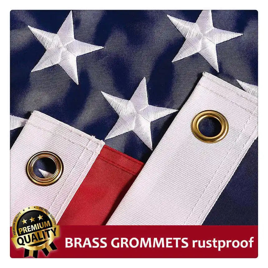 Oxford Nylon American Flag  Embroidered Stars