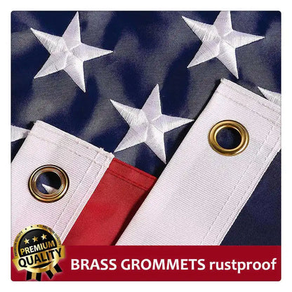 Oxford Nylon American Flag  Embroidered Stars
