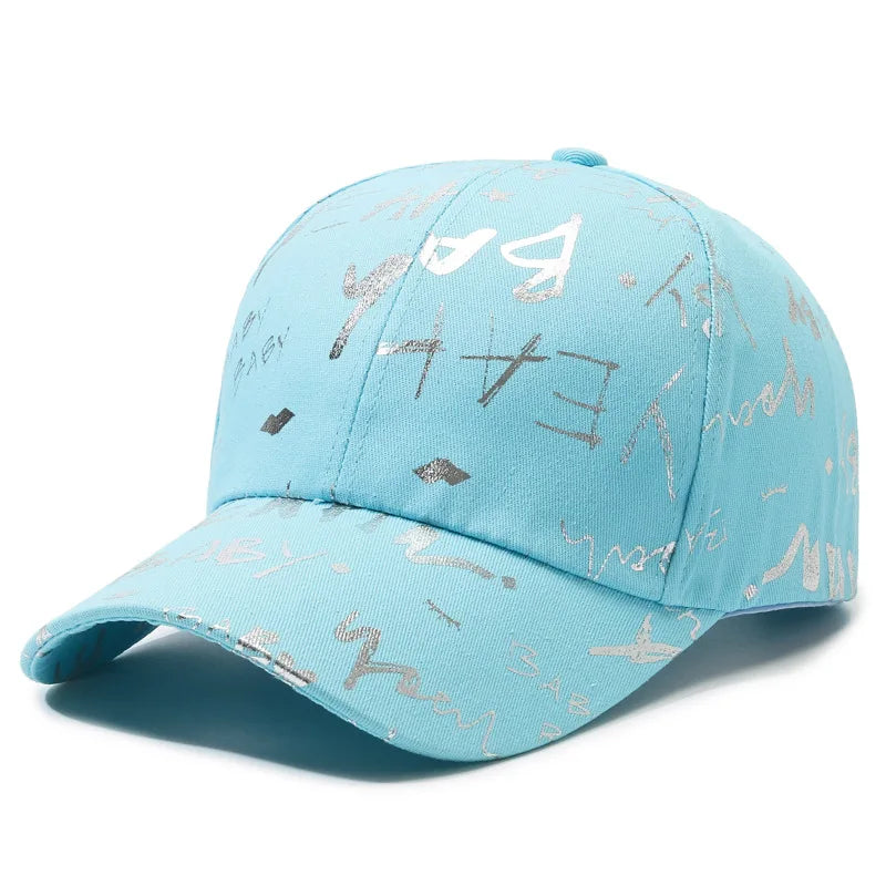 Female Male Sport Butterfly Smiling Face Letter Visors Cap
