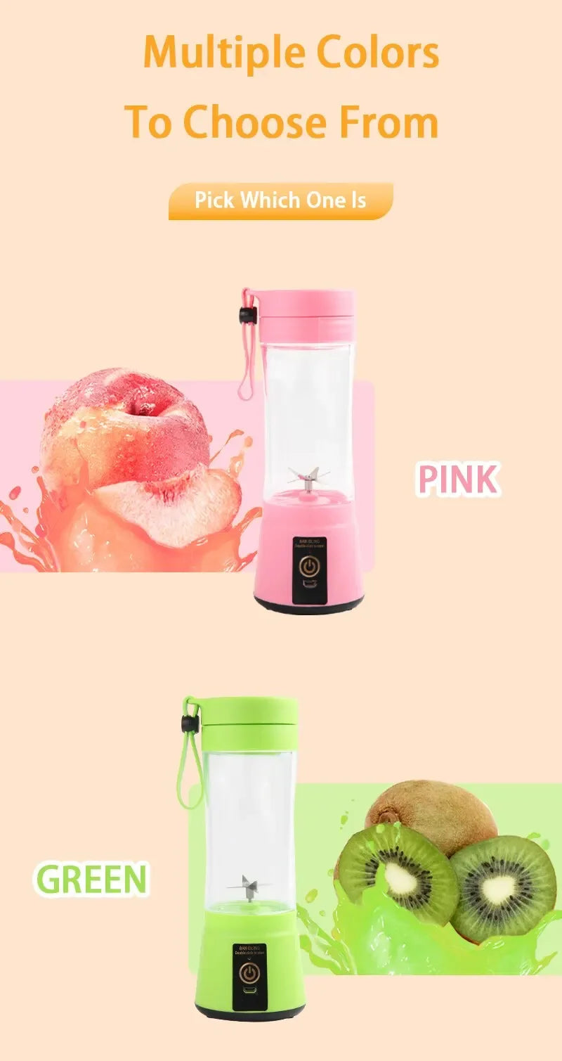 Portable Blender for Shakes and Smoothies Rechargeable USB 380ML