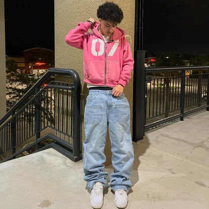 Cherry Blossom unisex Hip Hop  Jeans